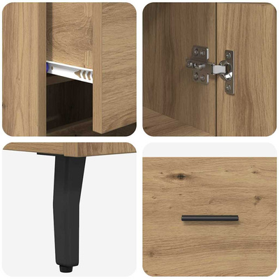 Highboard Dąb rzemieślniczy 34,5 x 34 x 180 cm