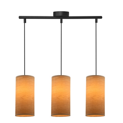 Lampa wisząca z abażurami Ballo czarna potrójna do jadalni
