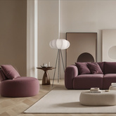 Lampa podłogowa CAFEE’ z abażurem kremowym latte 52 cm - lampa stojąca w stylu skandynawskim E27