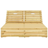 vidaXL Podwójny leżak z kobaltowymi poduszkami, impregnowana sosna