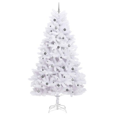 Sztuczna choinka Biały 138 x 138 x 300 cm PVC i Metal