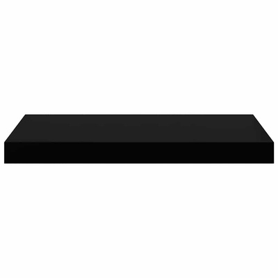 vidaXL Półki ścienne, 4 szt., czarne, 50x23x3,8 cm, MDF