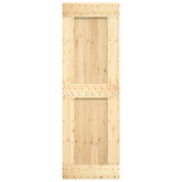 Drzwi przesuwne 70 x 210 cm Lite Drewno Sosnowe (Nieobrobione)