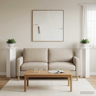 Stojak na rośliny 2 pcs Biały ?40 x 100 cm Drewno inżynieryjne