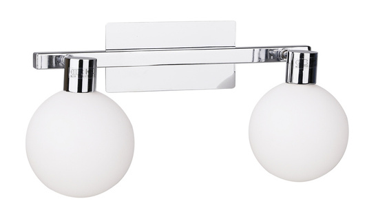 Kinkiet chrom/biały lampa ścienna 2 Maldus 22-01443