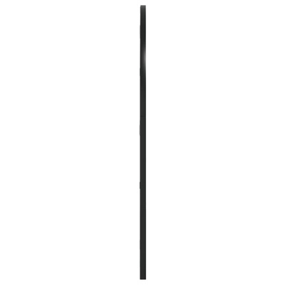 vidaXL Lustro ścienne, czarne, 60x70 cm, zakończone łukiem, żelazo
