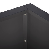 Mur oporowy 4 szt. 100 x 100 x 30 cm Stal Czarny