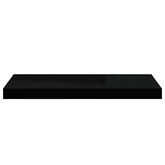 vidaXL Półki ścienne, 2 szt., czarne, 60x23,5x3,8 cm, MDF