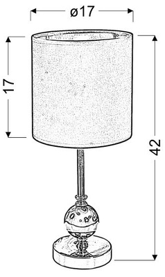 Lampka nocna Melba czarna miedziana z abażurem klasyczna
