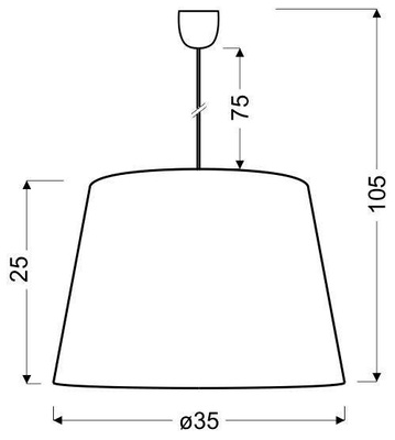 Lampa wisząca z abażurem Karen klasyczna tkaninowy abażur do salonu