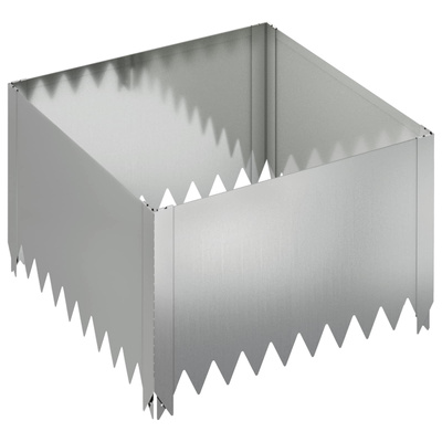 Krawężnik do trawnika 4 szt. 60 x 60 x 35 cm Stal srebrny