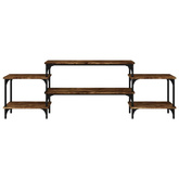 vidaXL Szafka pod TV, przydymiony dąb, 157x35x52 cm