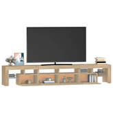 vidaXL Szafka pod TV z oświetleniem LED, dąb sonoma, 230x36,5x40 cm