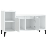 vidaXL Szafka pod TV, wysoki połysk, biała, 100x35x55 cm
