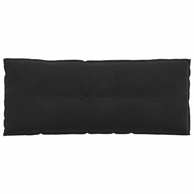 Poduszka na plecy Czarny 120 x 50 cm Tkanina sztruksowa