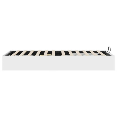 Łóżko otomanowe Biały 100 x 200 cm Drewno inżynieryjne