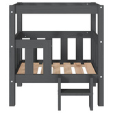 vidaXL Legowisko dla psa, szare, 65,5x43x70 cm, lite drewno sosnowe