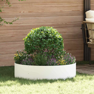 Pierścień doniczki 5 pcs Biały 80 x 80 x 20 cm Stal zimnogięta