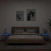 vidaXL Wiszące szafki nocne z LED, 2 szt., szarość betonu