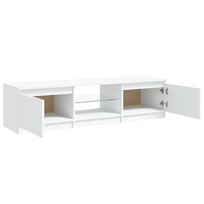 vidaXL Szafka pod TV z oświetleniem LED, biała, 140 x 40 x 35,5 cm
