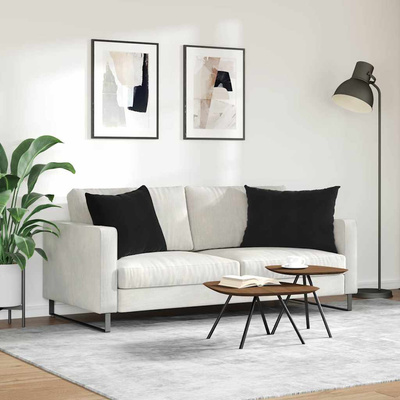Poduszki na sofę 2 pcs Czarny 70 x 50 cm Tkanina sztruksowa