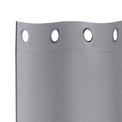 Firany blackout z kółkami 2 pcs Jasnoszary 175 x 140 cm