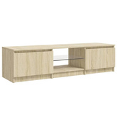 vidaXL Szafka pod TV, z LED, dąb sonoma, 140 x 40 x 35,5 cm