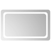 vidaXL Lustro łazienkowe z LED, 80x50 cm