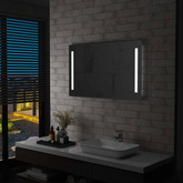 Ścienne lustro łazienkowe z LED, 100 x 60 cm vidaXL