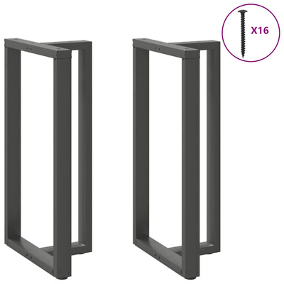 Nogi do stołu barowego w kształcie litery T 2 szt. Antracyt 60x35x(110-111) cm Stal