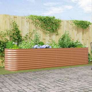Podniesiony grządka Brązowy 400 x 80 x 81 cm Stal