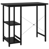 vidaXL Biurko komputerowe, czarne, 80x40x72 cm, MDF i metal