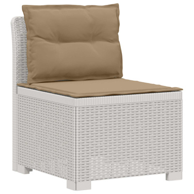 5-osobowa sofa ogrodowa z poduszkami w stylu rattanowym PP