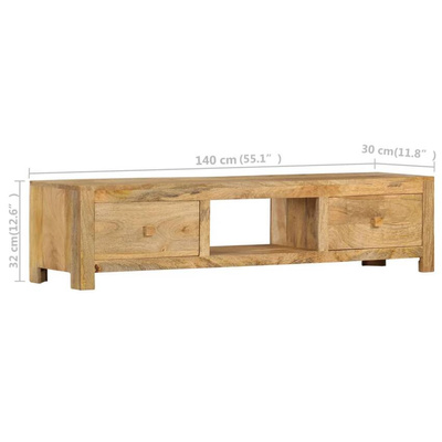 vidaXL Szafka pod TV, 140 x 30 x 32 cm, lite drewno mango