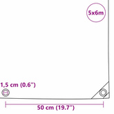 Plandeka 650g / m² Oliwkowy zielony 5 x 6 m Płótno z powłoką PVC
