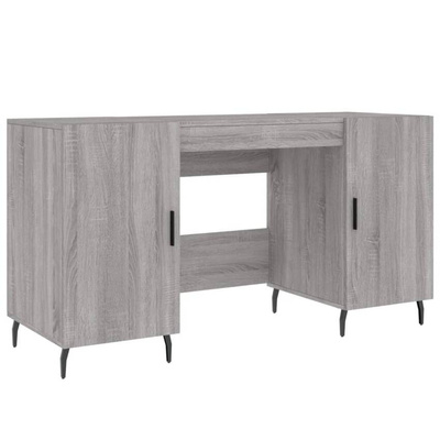 vidaXL Biurko, szary dąb sonoma, 140x50x75 cm, materiał drewnopochodny