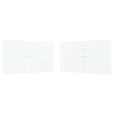 Ściana boczna namiotu na imprezy 2 pcs Biały 400 x 195 cm