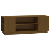 vidaXL Szafka pod TV, miodowy brąz, 110x35x40,5cm, lite drewno sosnowe