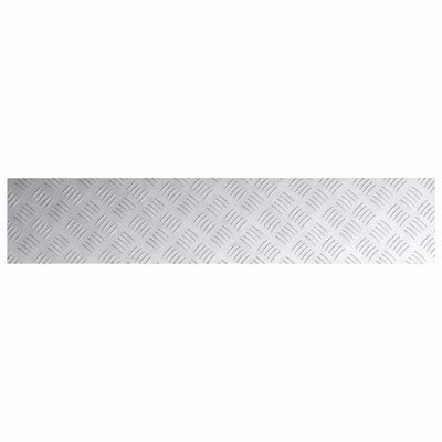 Stopień Prostokątny 4 pcs Srebrny 100 x 20 cm Aluminium