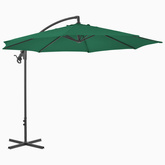 vidaXL Parasol wiszący ze stalowym słupkiem, 300 cm, zielony