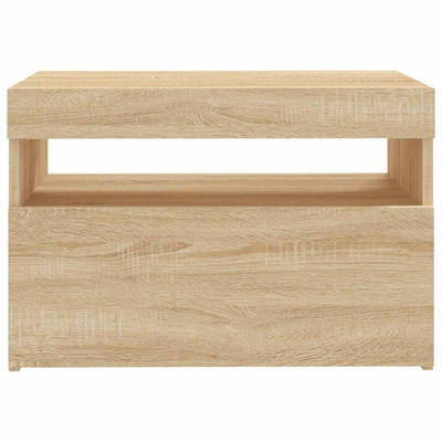 vidaXL Szafka pod TV z oświetleniem LED, dąb sonoma, 60x35x40 cm