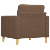 vidaXL Fotel, brązowy, 60 cm, obity tkaniną