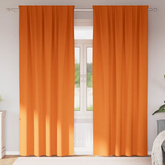 Firany blackout z kółkami 2 pcs Jasnopomarańczowy 225 x 140 cm