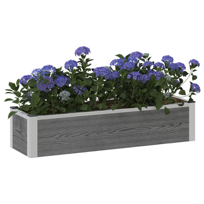 Podniesiona rabata ogrodowa Szary 100 x 30 x 22 cm