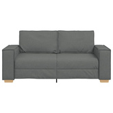 Sofa 2-osobowa Ciemnoszara 180x78x84 cm Tkanina
