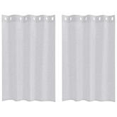 Firany Voile 2 pcs Jasnoszary 140 x 140 cm Poliester