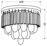 Lampa sufitowa LED 28cm ATELLA 98-44778 CHROM