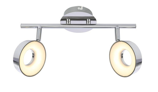 Lampa sufitowa Isla spot regulowana 2-punktowa LED do kuchni metalowa
