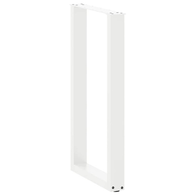 Nogi do stołu barowego w kształcie litery U 2 szt. Białe 50x(90-91) cm Stal
