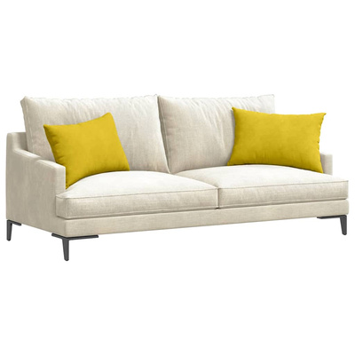 Poduszki na sofę 2 pcs Żółty 60 x 40 cm Tkanina sztruksowa